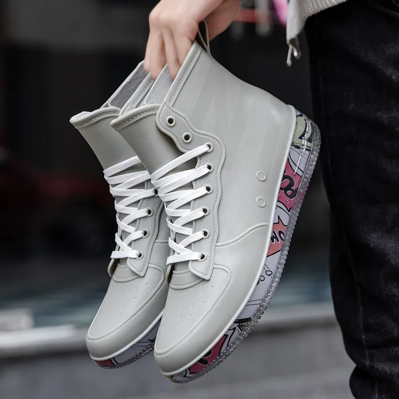 Men Rain Boots Fashion Trendy  - Fishing Boots review and price
