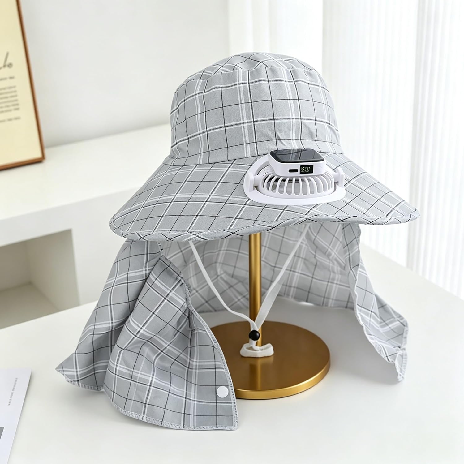 1PC Solar Power Neck Guard Fan - Fishing Hat review and price