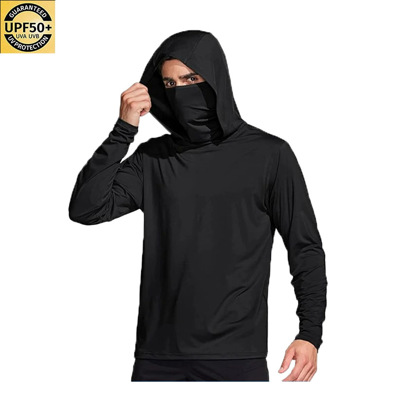 Men Solid Color Hooded Fishing - Fishing Shirt Uv Protection review and price